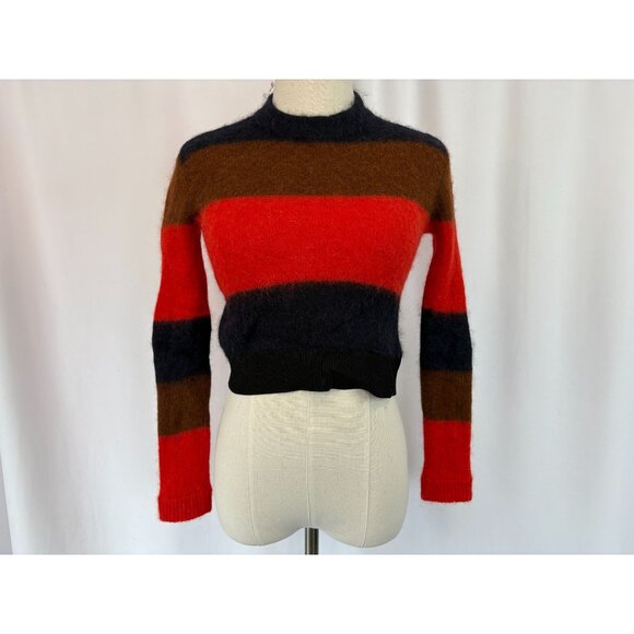 Rag & Bone New York Mohair Alpaca Striped Pullover Sweater, Women's Sz Small - Picture 2 of 7